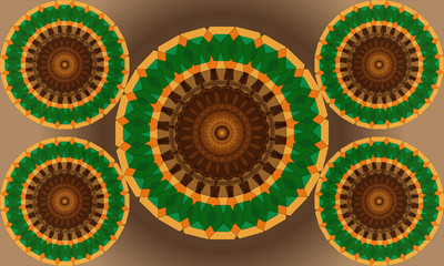 Abstract background. Decorative round ornament. Geometric Mandala Design