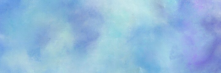 painted vintage horizontal banner background  with sky blue, medium purple and powder blue color