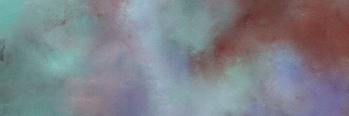 abstract painted art old horizontal header background  with light slate gray, old mauve and ash gray color