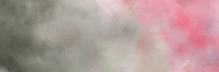 abstract painted art vintage horizontal design with rosy brown, pastel purple and dark olive green color