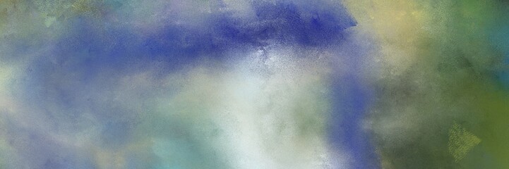 abstract painted art vintage horizontal header background  with slate gray, dark olive green and pastel gray color