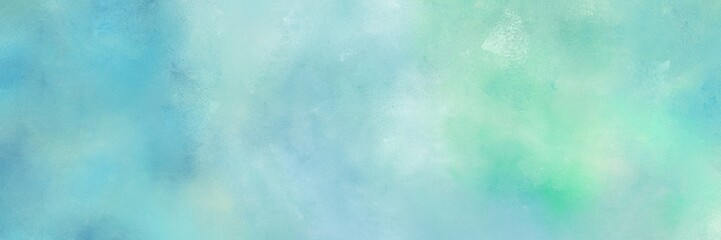 painted decorative horizontal design with pastel blue, medium aqua marine and lavender color