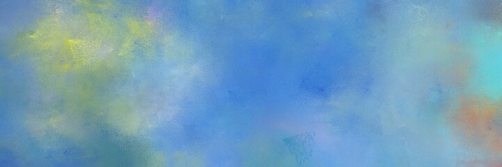 painted old horizontal banner background  with cadet blue, light slate gray and tan color