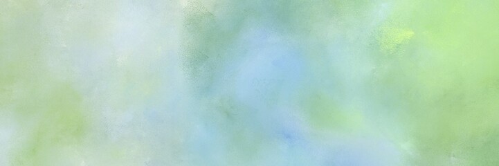 abstract painted art antique horizontal background banner with pastel blue, dark sea green and light blue color