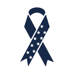 memorial day ribbon stars american celebration silhouette style icon
