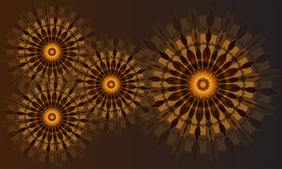 illustration image graphic of abstract   background. Decorative round ornament. mandala design