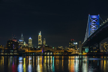 Philadelphia Skyline Over The Delaware River