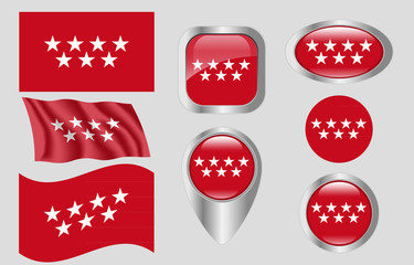 Flag of Madrid, Spain