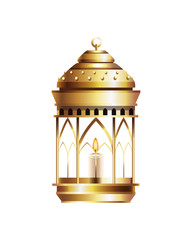 ramadan kareem golden lantern hanging icon