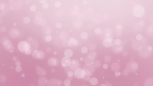 Animated light pink bokeh background with floating light particles.