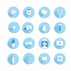 Medicine and health icons set
