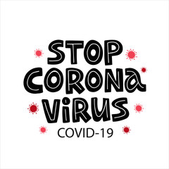 Hand drawn vector illustration coronavirus. Pandemic disease concept.