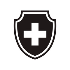 Obraz premium Immune system, medical shield icon. Vector graphic illustration. Suitable for website design, logo, app, template, and ui. EPS 10.