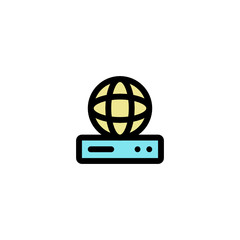 Server Database Internet Icon, Logo, Vector