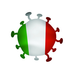 Coronavirus, Covid-19 with flag vector, Disease crisis.