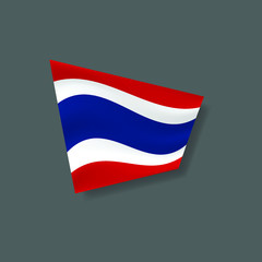 Thailand flag vector, national sign