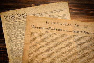 American founding documents. The constitution and Declaration of Independence. - 329955512