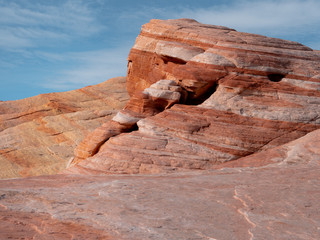 Waves of fire in the Valley of Fire. Natural park in which tourists from all over the world will...