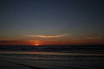 Sunset over the sea