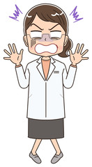 医師 薬剤師 医者 女性 女医 かわいい イラスト マンガ キャラクター Wall Mural よぴんこ Yopinco