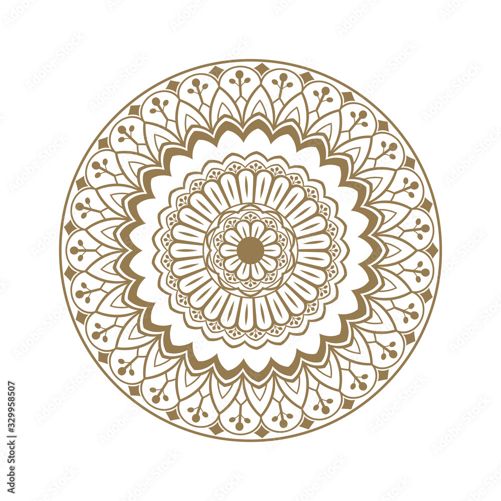 Wall mural India golden mandala ramadan kareem icon