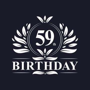59th Birthday logo, 59 years Birthday celebration.