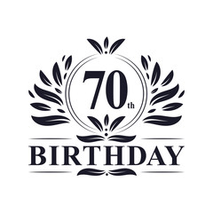 70th Birthday logo, 70 years Birthday celebration.
