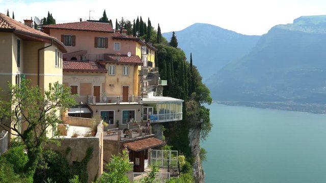 Scenic sight in Tremosine sul Garda, village on Lake Garda, in the Province of Brescia, Lombardy, Italy.