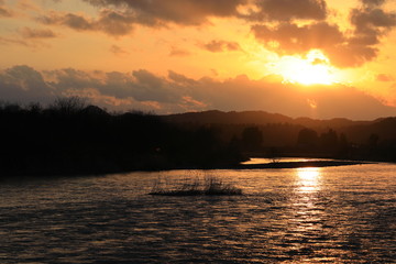夕焼け空　美しい風景