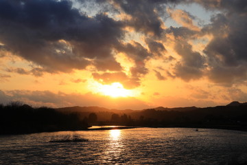 夕焼け空　美しい風景