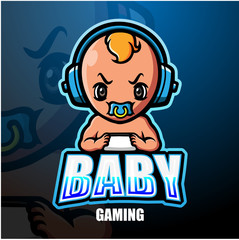 Baby gaming mascot esport logo design © frescostudio