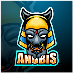 Anubis mascot esport logo design