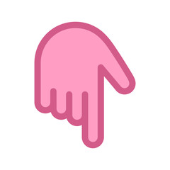 Hand pointing down icon