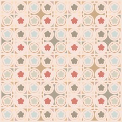 Fototapeta premium Colorful Brown Seamless Pattern, Abstract, Illustrator Floral Pattern Wallpaper 