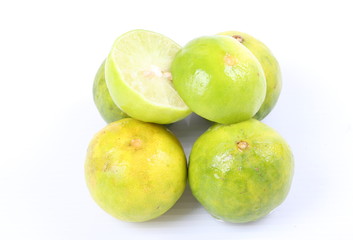 Lime on a white background.