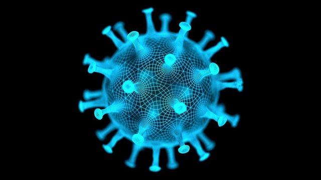 Motion graphics. Animation of a virus being destroyed.