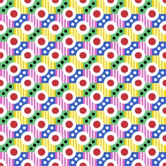 Colorful Seamless Pattern With Circles, Abstract, Illustrator Pattern Wallpaper 