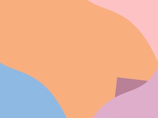 Colorful Art Orange and Blue, Abstract Modern Shape Background or Wallpaper