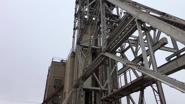 Old mine site head frame