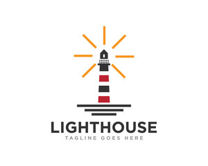 Lighthouse Logo Icon Design Vector