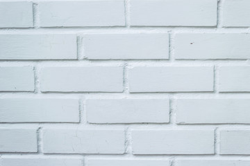 Brick wall clean white color vintage texture background.