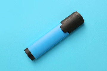 Permanent marker on color background