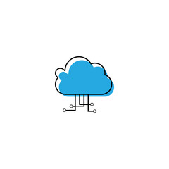 Cloud icon design template vector isolated illustration