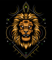 THE lion illustration - lion logo