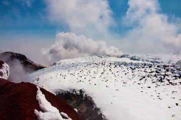 Avacha volcano kamchatka peak crater