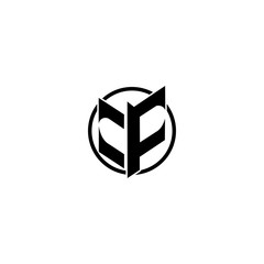 CF C F Letter Logo Design Vector