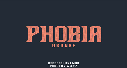 phobia, modern display font vector typeset