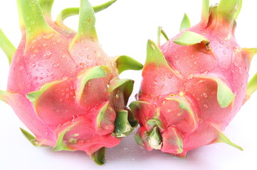 Dragon Fruit isolated against white background.