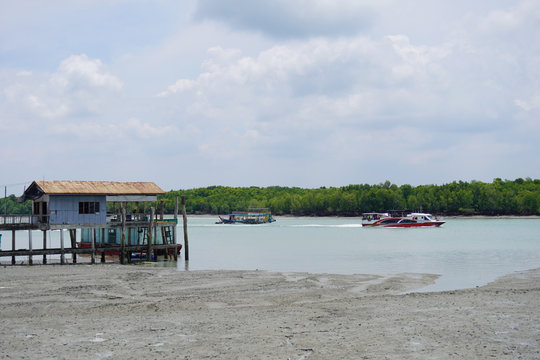 Boat is the major transport to the crab island (Pulau Ketam). Pulau Ketam is an island at the mouth of the Klang River, near Port Klang        