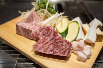 Good A5 Kobe beef in a Japanese restaurant